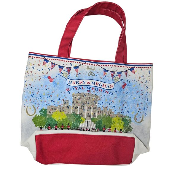 HARRODS Harry & Meghan Royal Wedding Canvas Tote Bag Sturdy Large Durable 2018 - Picture 4 of 11